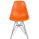 English Elm Commercial Grade Elon Series Plastic Chair with Chrome Base