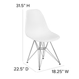 English Elm Commercial Grade Elon Series Plastic Chair with Chrome Base