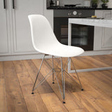 English Elm Commercial Grade Elon Series Plastic Chair with Chrome Base