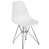 English Elm Commercial Grade Elon Series Plastic Chair with Chrome Base