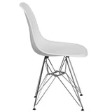 English Elm Commercial Grade Elon Series Plastic Chair with Chrome Base