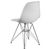 English Elm Commercial Grade Elon Series Plastic Chair with Chrome Base