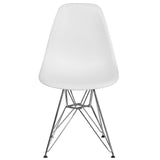 English Elm Commercial Grade Elon Series Plastic Chair with Chrome Base