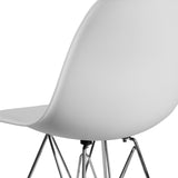 English Elm Commercial Grade Elon Series Plastic Chair with Chrome Base