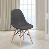 English Elm Commercial Grade Elon Series Fabric Chair with Wooden Legs