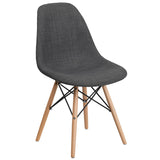 English Elm Commercial Grade Elon Series Fabric Chair with Wooden Legs