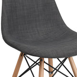 English Elm Commercial Grade Elon Series Fabric Chair with Wooden Legs