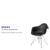 English Elm Commercial Grade Series Plastic Chair with Chrome Base