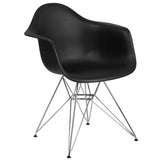 English Elm Commercial Grade Series Plastic Chair with Chrome Base