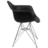 English Elm Commercial Grade Series Plastic Chair with Chrome Base