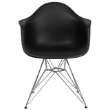 English Elm Commercial Grade Series Plastic Chair with Chrome Base