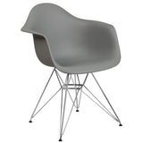 English Elm Commercial Grade Series Plastic Chair with Chrome Base