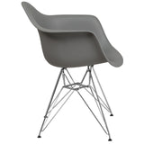 English Elm Commercial Grade Series Plastic Chair with Chrome Base