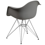 English Elm Commercial Grade Series Plastic Chair with Chrome Base