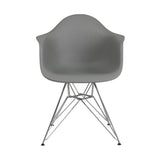 English Elm Commercial Grade Series Plastic Chair with Chrome Base