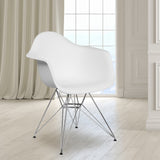 English Elm Commercial Grade Series Plastic Chair with Chrome Base