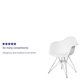 English Elm Commercial Grade Series Plastic Chair with Chrome Base