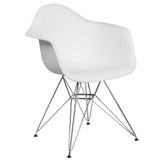 English Elm Commercial Grade Series Plastic Chair with Chrome Base