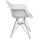 English Elm Commercial Grade Series Plastic Chair with Chrome Base