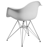 English Elm Commercial Grade Series Plastic Chair with Chrome Base