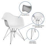 English Elm Commercial Grade Series Plastic Chair with Chrome Base