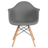 English Elm Commercial Grade Series Plastic Chair with Wooden Legs