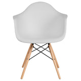 English Elm Commercial Grade Series Plastic Chair with Wooden Legs