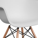 English Elm Commercial Grade Series Plastic Chair with Wooden Legs