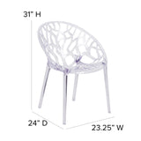 English Elm Commercial Grade Series Transparent Stacking Side Chair