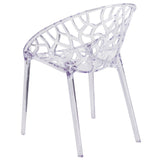 English Elm Commercial Grade Series Transparent Stacking Side Chair