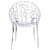 English Elm Commercial Grade Series Transparent Stacking Side Chair