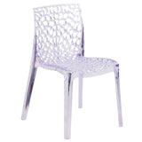 English Elm Commercial Grade Series Transparent Stacking Side Chair