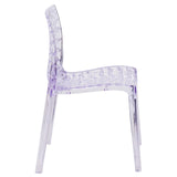 English Elm Commercial Grade Series Transparent Stacking Side Chair