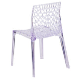 English Elm Commercial Grade Series Transparent Stacking Side Chair