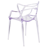 English Elm Commercial Grade Series Transparent Stacking Side Chair