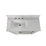 English Elm 36 Inch Bathroom Vanity with Sink, Storage Cabinet with Soft Close Doors, Open Shelf and 3 Drawers, Carrara Marble Finish Countertop, /