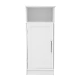 English Elm Bathroom Storage Cabinet Organizer with Magnetic Closure Door, In-Cabinet Adjustable Shelf, and Upper Open Shelf