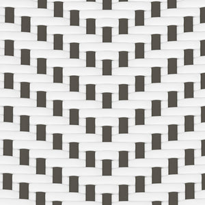 English Elm Commercial Grade Three Piece Commercial Grade Foldable French Bistro Set, Indoor/Outdoor PE Rattan Back, Seat and Table Top, /White with Charcoal Steel Frame