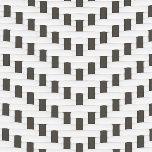 English Elm Commercial Grade Three Piece Commercial Grade Foldable French Bistro Set, Indoor/Outdoor PE Rattan Back, Seat and Table Top, /White with Charcoal Steel Frame