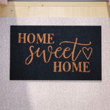 English Elm 18" x 30" Indoor/Outdoor Coir Doormat with Natural Home Sweet Home Message and Non-Slip Backing