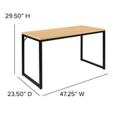 English Elm Commercial Grade Tiverton Industrial Modern Desk - Commercial Grade Office Computer Desk and Home Office Desk - 47" Long (Maple/)