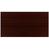 English Elm Commercial Grade Tiverton Industrial Modern Desk - Commercial Grade Office Computer Desk and Home Office Desk - 47" Long (Mahogany/Black)