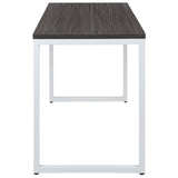 English Elm Commercial Grade Tiverton Industrial Modern Desk - Commercial Grade Office Computer Desk and Home Office Desk - 47" Long (Rustic /White)