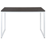 English Elm Commercial Grade Tiverton Industrial Modern Desk - Commercial Grade Office Computer Desk and Home Office Desk - 47" Long (Rustic /White)