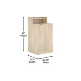 English Elm Commercial Grade Commercial Grade Trash Receptacle Enclosure for 32 Gallon Trash Cans with 8" Drop Hole and Upper Tray Shelf