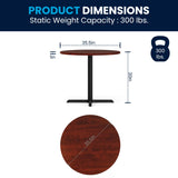 English Elm Commercial Grade 36" Round Multi-Purpose Conference Table