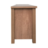 English Elm Classic TV Stand for up to 80" TVs - Modern Finish with Full Glass Doors - 65" Engineered Wood Frame - 3 Shelves