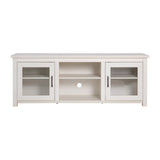 English Elm Classic TV Stand up to 80" TVs - Modern Finish with Full Glass Doors - 65" Engineered Wood Frame - 3 Shelves