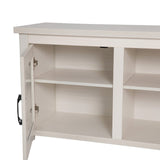 English Elm Classic TV Stand up to 80" TVs - Modern Finish with Full Glass Doors - 65" Engineered Wood Frame - 3 Shelves