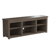 English Elm Farmhouse TV Stand for up to 80" TVs - 65" Engineered Wood Framed Media Console with Open Storage in Modern Finish